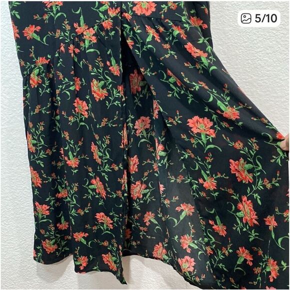 ModCloth Emphasis on Effortless Buttoned Floral Print Maxi Skirt L - Picture 5 of 10